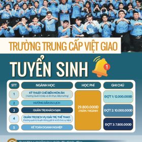 Tuyển Sinh Trung Cấp Chính Quy – Có Việc Làm Ngay, Mức Thu Nhập Từ 15 Triệu/Tháng